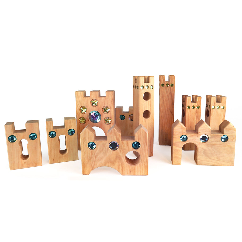 Blocchi in legno del Castello delle Fiabe Bauspiel