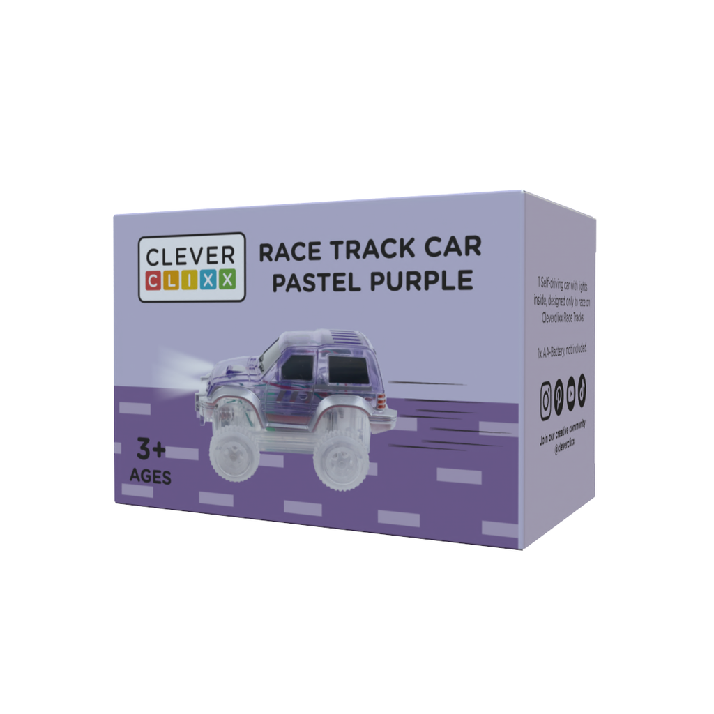Cleverclixx Auto Luminosa Viola – Race Track Car per Pista Magnetica