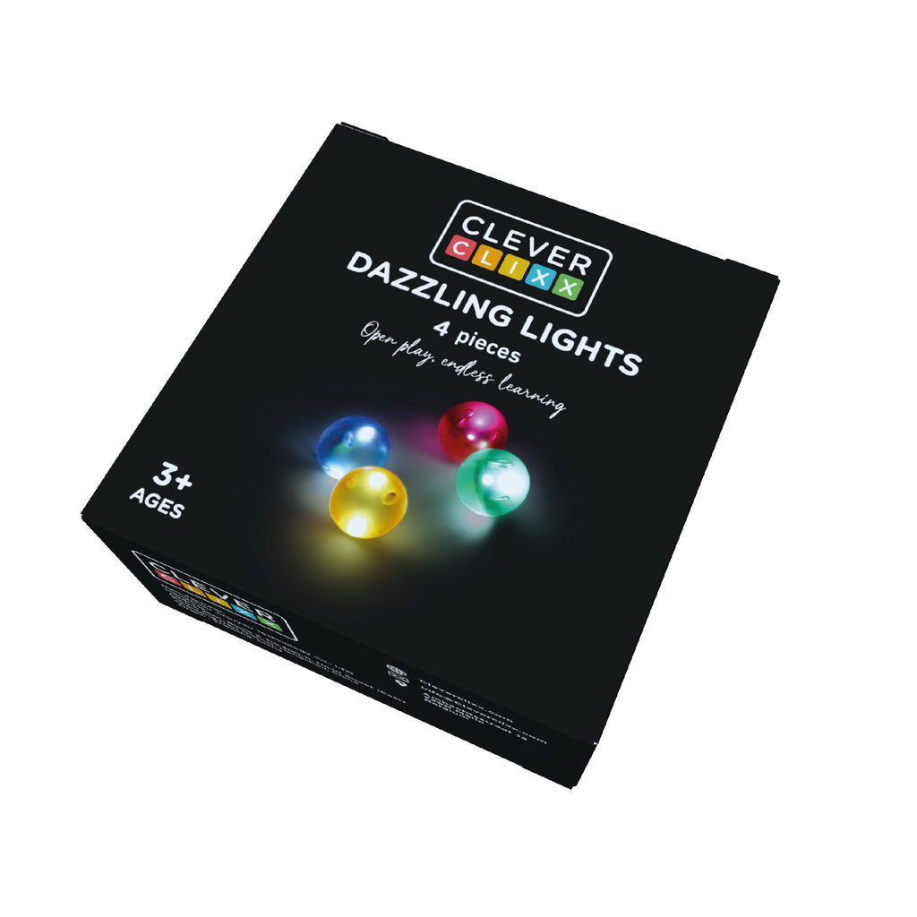 Cleverclixx Dazzling Lights – set di biglie luminose per piste magnetiche