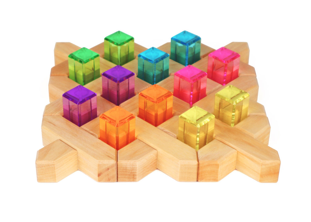 Blocchi Luminosi Pastello Bauspiel – costruzioni creative ispirate al gioco libero e alle pedagogie Montessori e Waldorf
