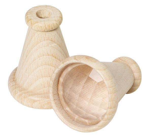 Occhio di Libellula Goki in legno naturale, strumento ottico per bambini che permette di osservare il mondo con effetto caleidoscopico.